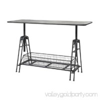 49" Mesa De Trabajo Adjustable Metal Work Table With Storage Basket   